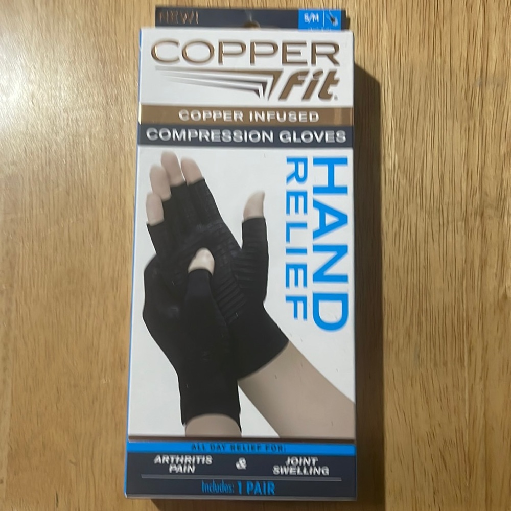 Copper infused compression gloves